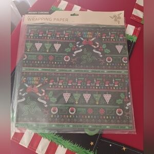 Wrapping Paper-Razer MERRY CHROMA for Gamer Ugly Sweather Theme NEW
